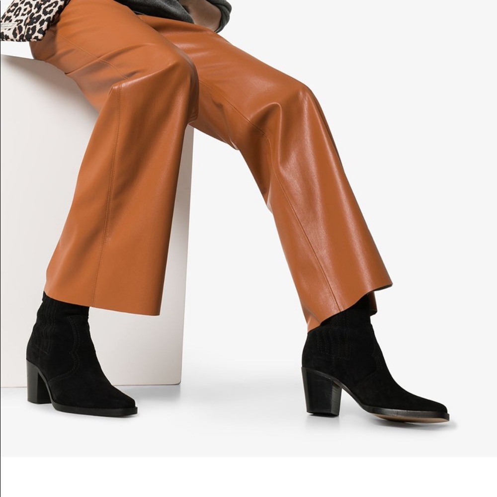 Ganni Western boots in suede